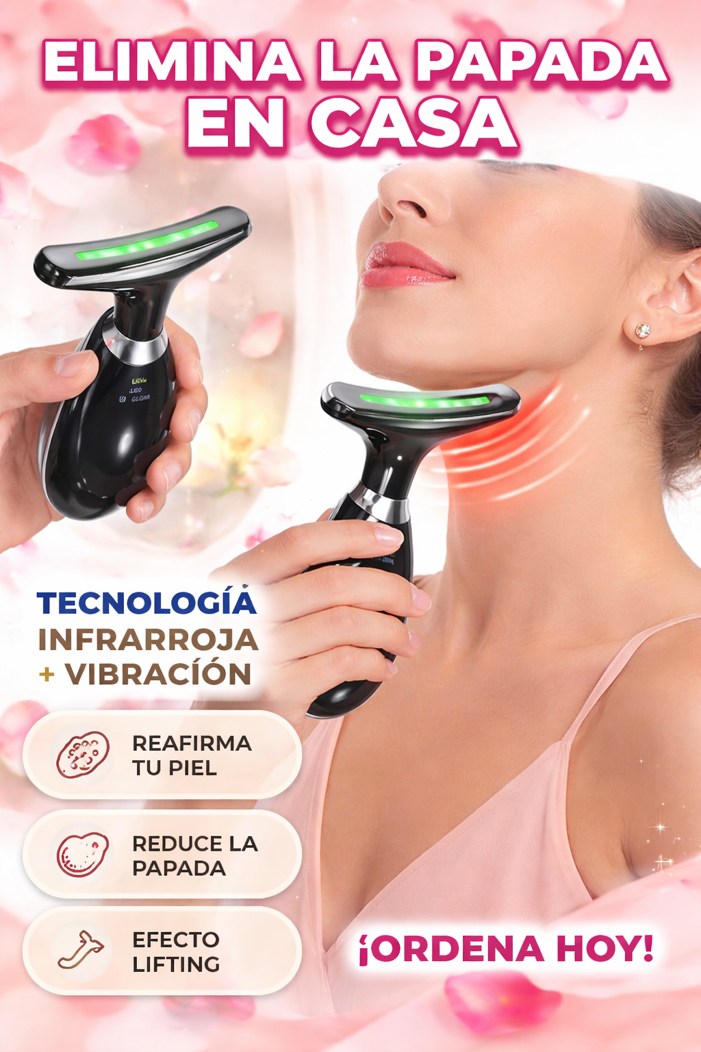 ✨ Lifting Facial en Casa – Masajeador de Papada con Calor Infrarrojo